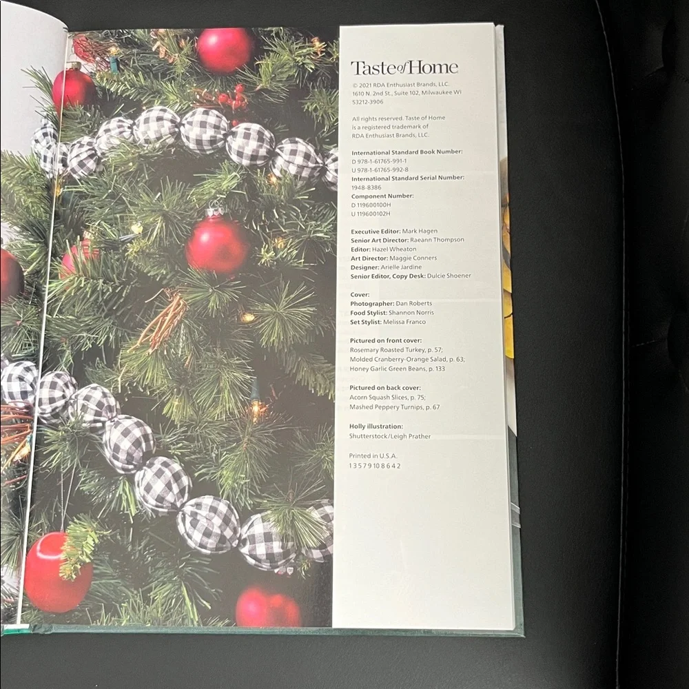Taste of Home Christmas 2020 Cookbook with Festive Colors